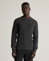 Quince Men's Fisherman Crew Sweater In Charcoal