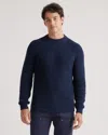 Quince Men's Fisherman Crew Sweater In Navy