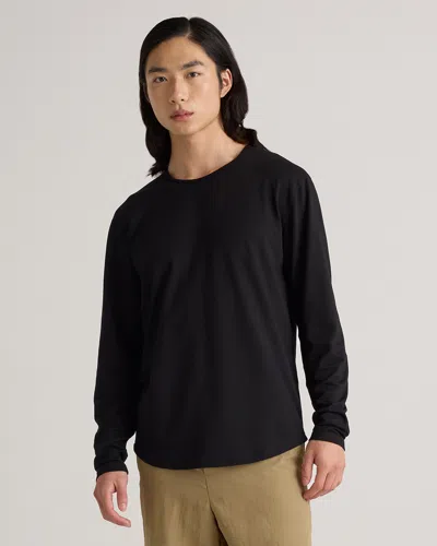 Quince Men's Flex Curve Long Sleeve T-shirt In Black