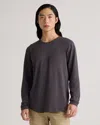 Quince Men's Flex Curve Long Sleeve T-shirt In Dark Coal