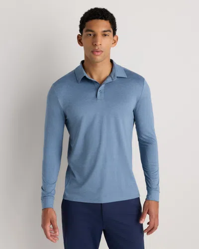 Quince Men's Flowknit Breeze Performance Long Sleeve Polo