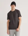 Quince Men's Flowknit Breeze Performance Pocket T-shirt In Heather Black