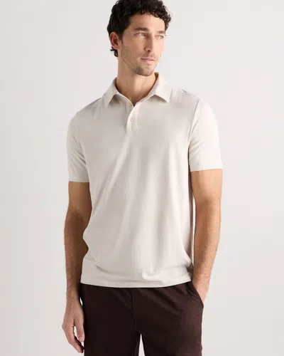 Quince Men's Flowknit Breeze Performance Polo In White
