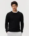 Quince Men's Flowknit Performance Crew Sweatshirt In Black