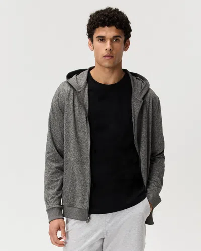 Quince Men's Flowknit Performance Full-zip Chest Pocket Hoodie In Gray