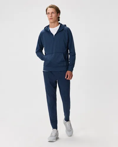 Quince Men's Flowknit Performance Half-zip Hoodie In Blue