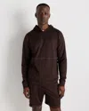 Quince Men's Flowknit Performance Hoodie In Brown