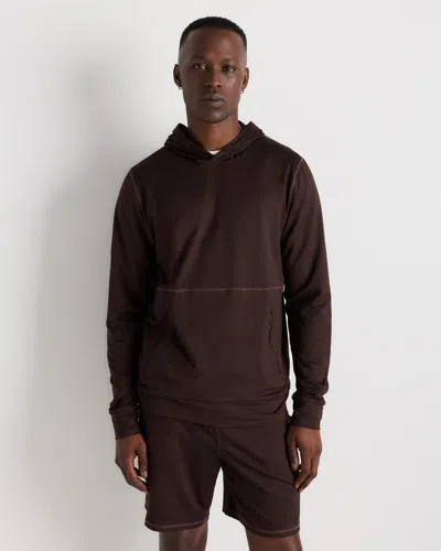 Quince Men's Flowknit Performance Hoodie In Brown