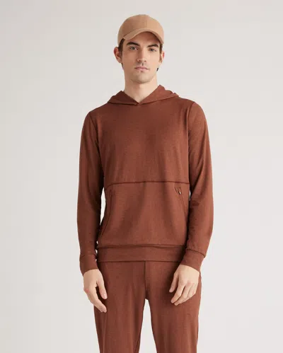Quince Men's Flowknit Performance Hoodie In Heather Cedar
