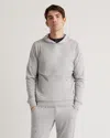 Quince Men's Flowknit Performance Hoodie In Heather Pale Grey