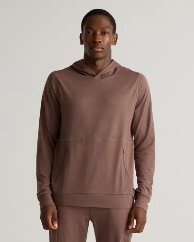 Quince Men's Flowknit Performance Hoodie In Heather Sable