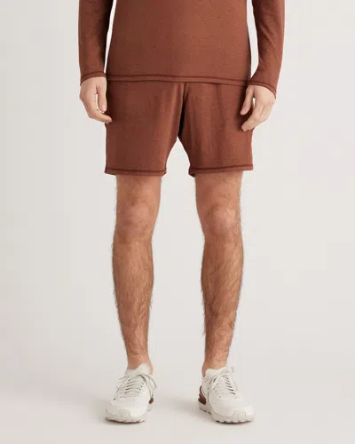 Quince Men's Flowknit Performance Short In Heather Cedar
