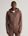 Quince Men's Flowknit Performance Zip Hoodie In Heather Sable