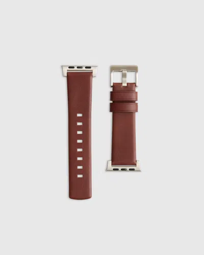 Quince Men's Horween Leather Apple Watch Band In Dark Brown