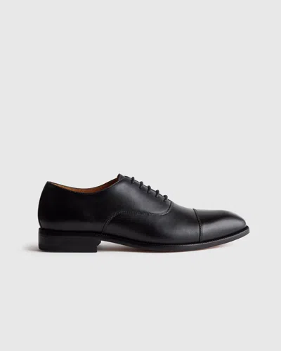 Quince Men's Italian Leather Cap Toe Oxford In Black