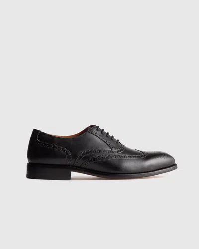 Quince Men's Italian Leather Wingtip Oxford In Black