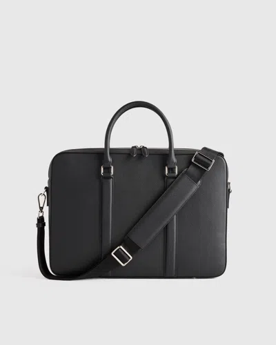 Quince Men's Italian Saffiano Briefcase In Black