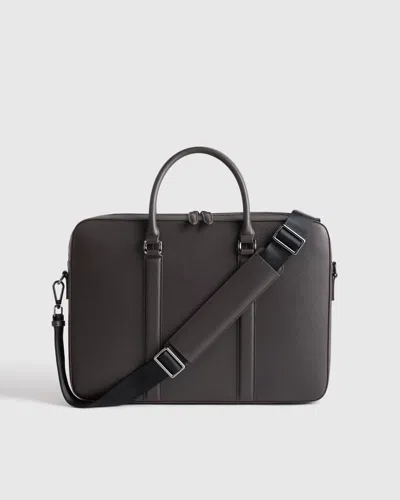 Quince Men's Italian Saffiano Briefcase In Brown