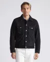 Quince Men's Italian Suede Trucker Jacket In Black