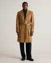 Quince Men's Italian Wool Belted Overcoat In Caramel