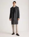Quince Men's Italian Wool Belted Overcoat In Heather Charcoal