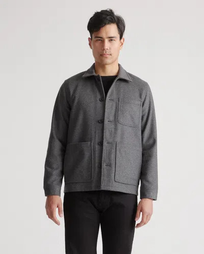 Quince Men's Italian Wool Chore Jacket In Heather Charcoal