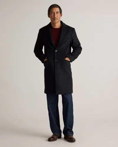 Quince Men's Italian Wool Overcoat In Black