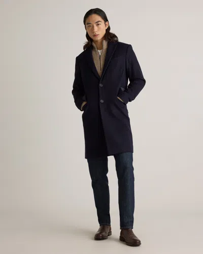 Quince Men's Italian Wool Overcoat In Cadet Blue