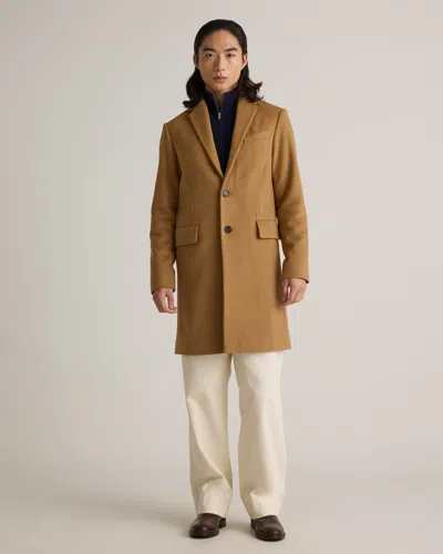 Quince Men's Italian Wool Overcoat In Caramel