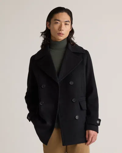 Quince Men's Italian Wool Peacoat In Black