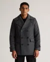 Quince Men's Italian Wool Peacoat In Heather Charcoal