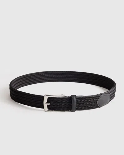 Quince Men's James Woven Stretch Belt In Black