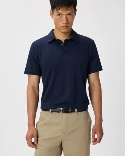 Quince Men's Japanese Lotus Polo In Blue