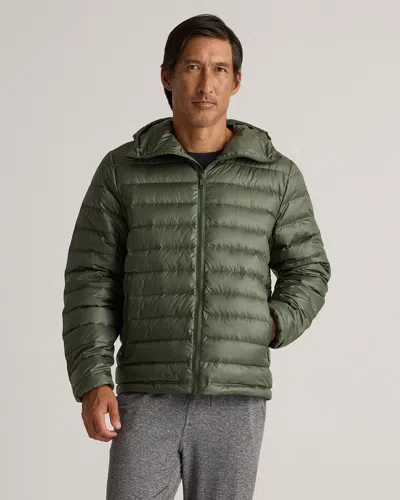 Quince Men's Lightweight Down Packable Puffer Hooded Jacket In Loden