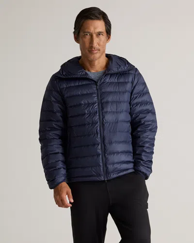 Quince Men's Lightweight Down Packable Puffer Hooded Jacket In Navy