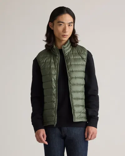 Quince Men's Lightweight Down Packable Puffer Vest In Loden