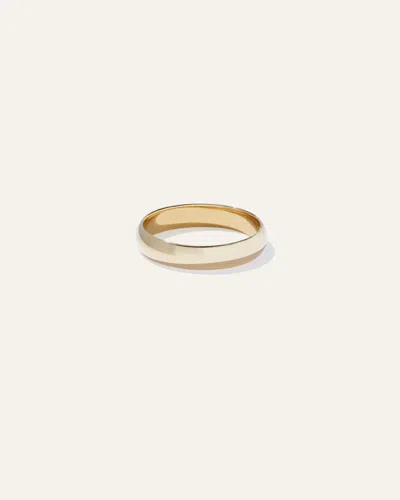Quince Men's Low Dome Band Rings In Yellow Gold