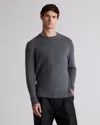Quince Men's Luxe Baby Cashmere Crewneck Sweater In Heather Pewter
