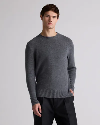 Quince Men's Luxe Baby Cashmere Crewneck Sweater In Heather Pewter