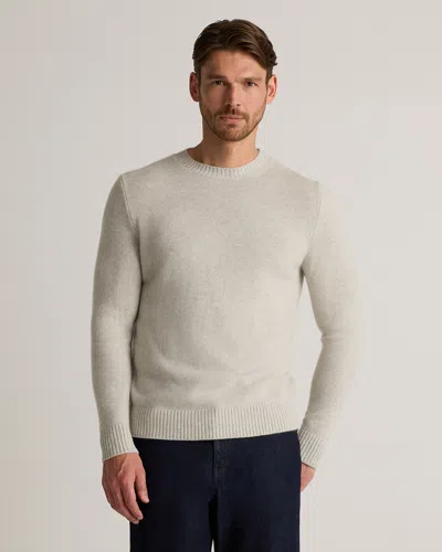 Quince Men's Luxe Baby Cashmere Crewneck Sweater In Pearled Ivory