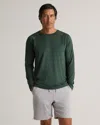 Quince Men's Mesh Performance Training Long Sleeve T-shirt In Heather Olive