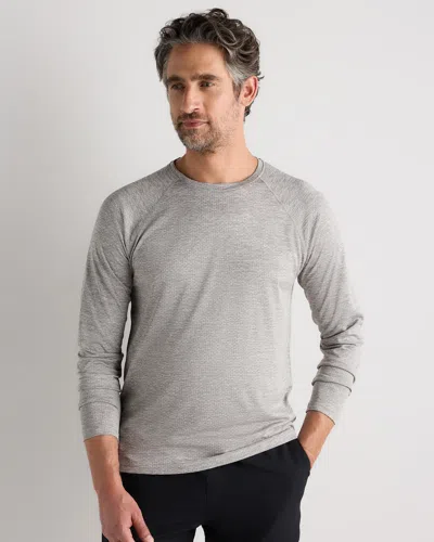 Quince Men's Mesh Performance Training Long Sleeve T-shirt In Gray