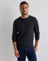 Quince Men's Mongolian Cashmere Classic Cable Crewneck Sweater In Gray