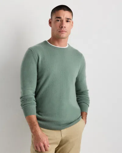 Quince Men's Mongolian Cashmere Crewneck Sweater In Green