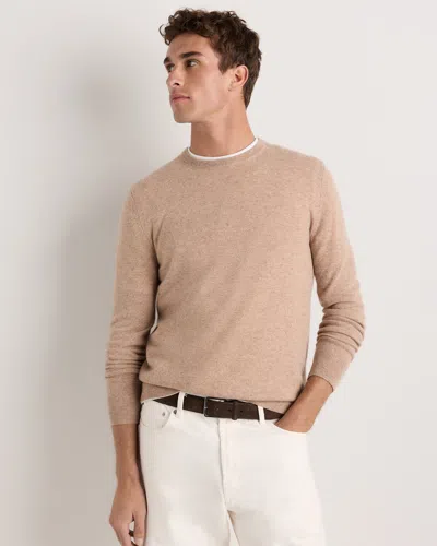 Quince Men's Mongolian Cashmere Crewneck Sweater In Nude