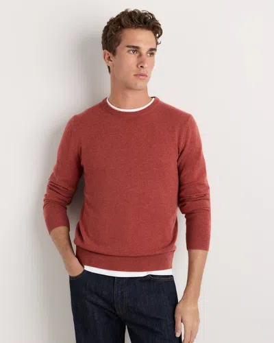 Quince Men's Mongolian Cashmere Crewneck Sweater In Red