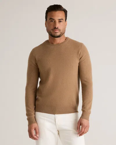 Quince Men's Mongolian Cashmere Crewneck Sweater In Teak