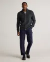 Quince Men's Mongolian Cashmere Fisherman Full Zip Sweater In Heather Charcoal