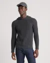 Quince Men's Mongolian Cashmere Fisherman Pullover Hoodie In Charcoal
