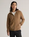 Quince Men's Mongolian Cashmere Full-zip Hoodie In Brown